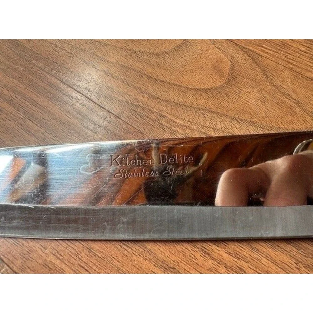 Kitchen Delite‎ Stainless Slicing Chef Knife Full Tang Wood Handle Heavy Duty
